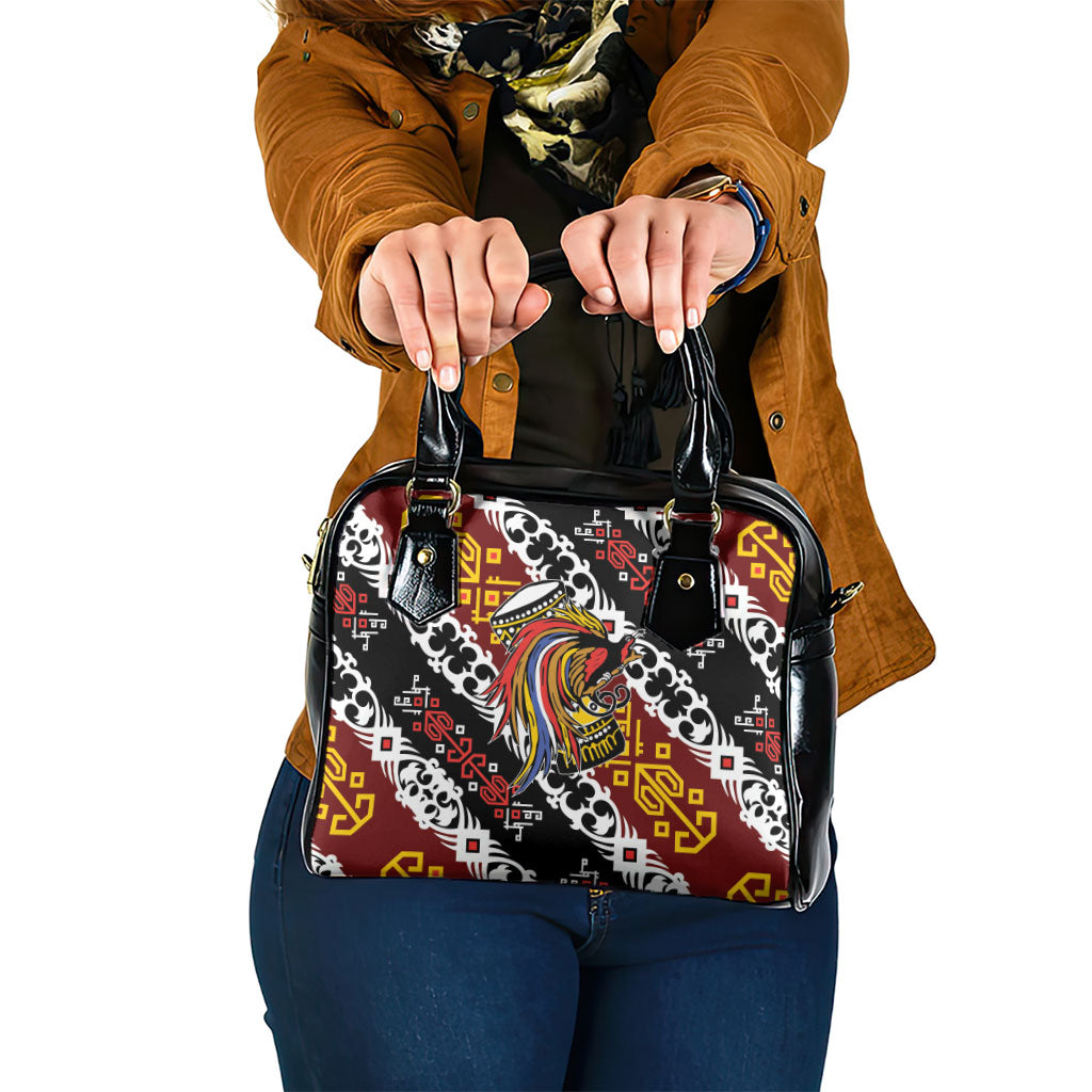 Papua New Guinea Bird Drum Shoulder Handbag Papuan Batik Motif