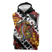 Personalised Papua New Guinea Bird Drum Sleeveless Hoodie Papuan Batik Motif