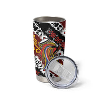 Papua New Guinea Bird Drum Tumbler Cup Papuan Batik Motif