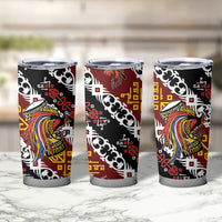 Papua New Guinea Bird Drum Tumbler Cup Papuan Batik Motif