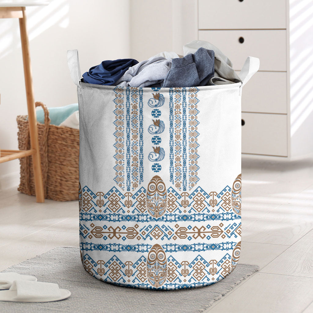 Papua New Guinea Bird Ethnic Laundry Basket Papuan Batik Inspired Pattern