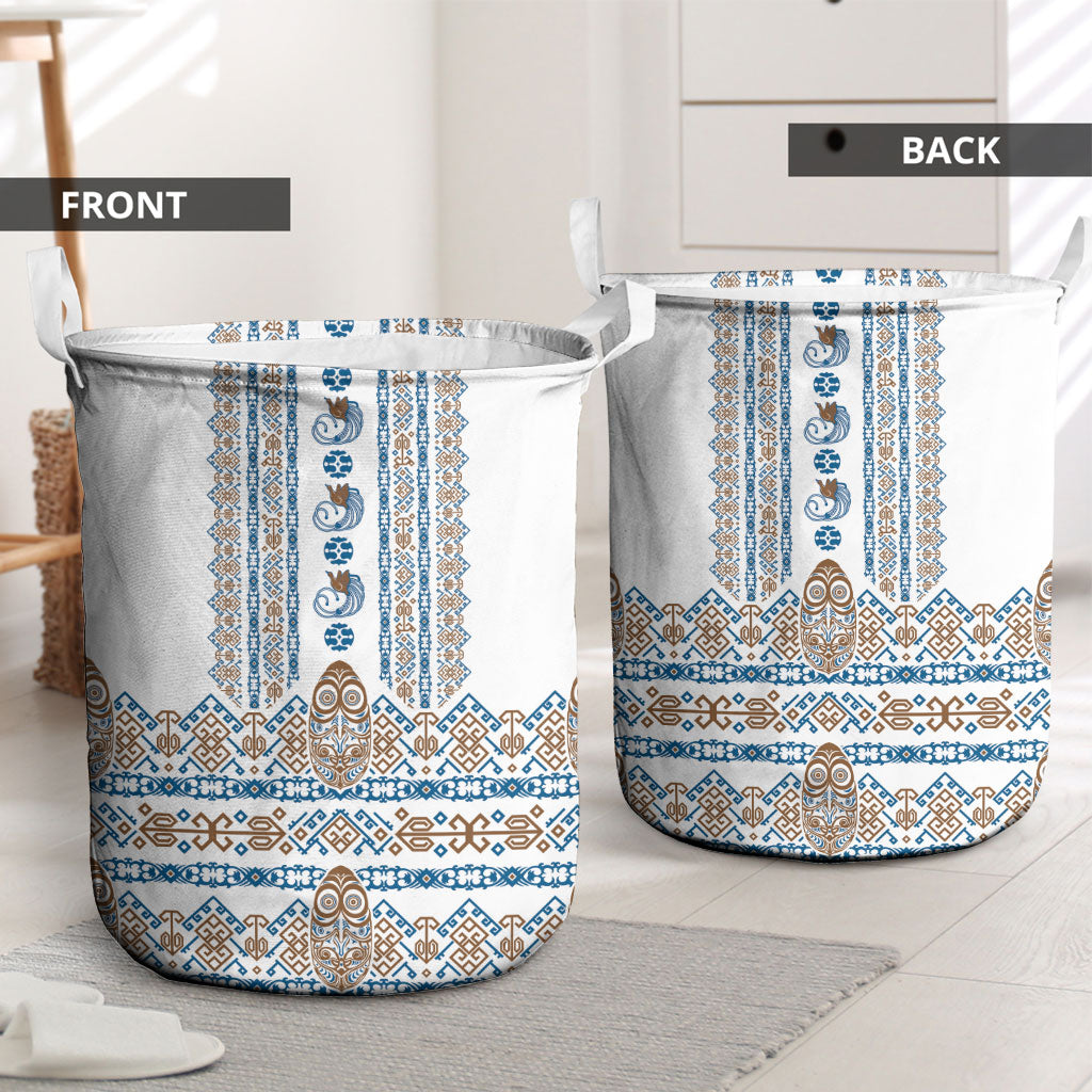 Papua New Guinea Bird Ethnic Laundry Basket Papuan Batik Inspired Pattern
