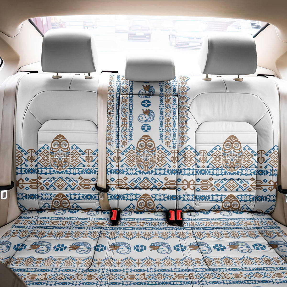 Papua New Guinea Bird Ethnic Back Car Seat Cover Papuan Batik Inspired Pattern