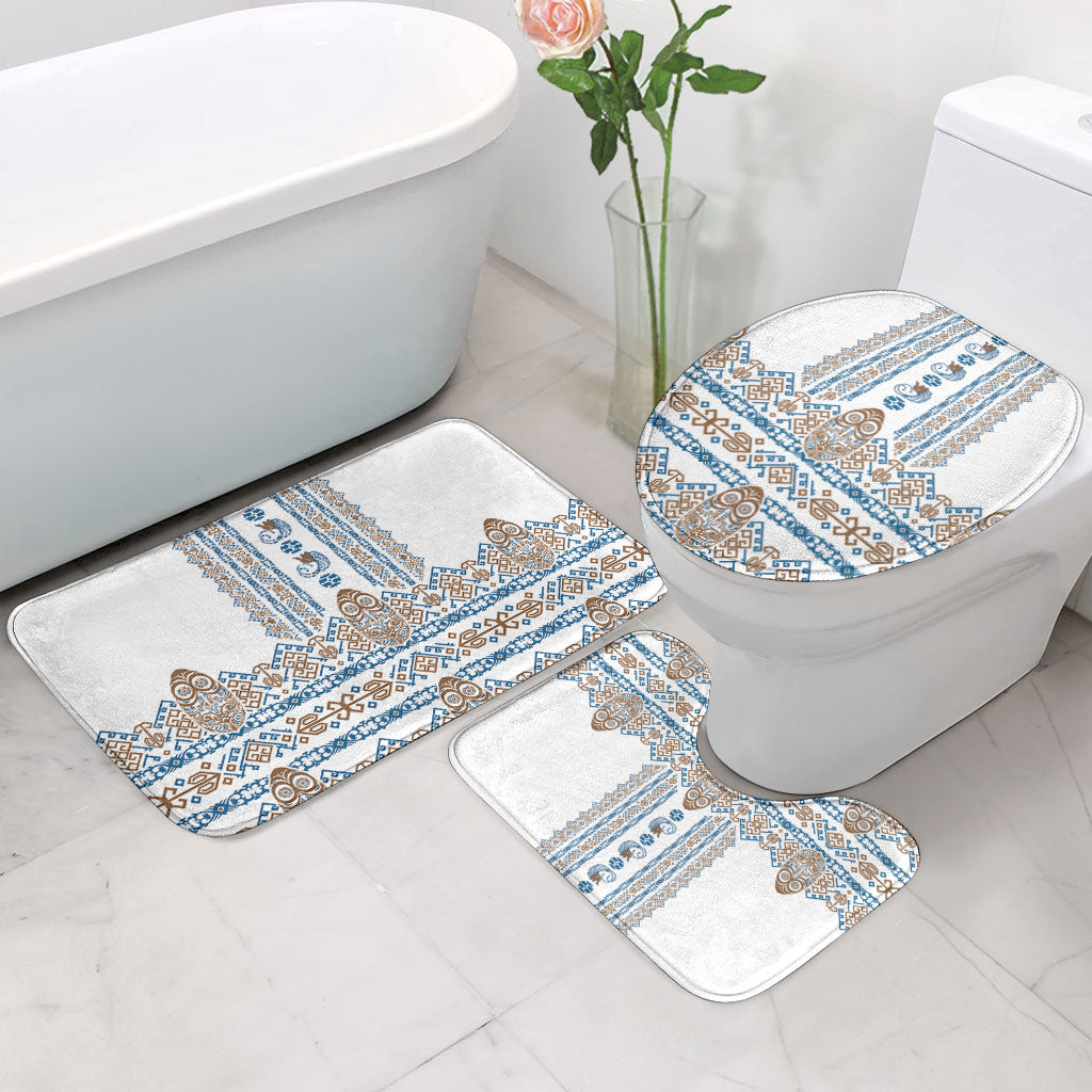 Papua New Guinea Bird Ethnic Bathroom Set Papuan Batik Inspired Pattern