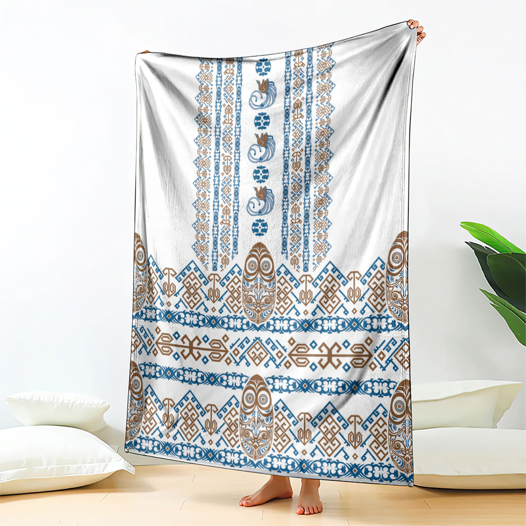 Papua New Guinea Bird Ethnic Blanket Papuan Batik Inspired Pattern