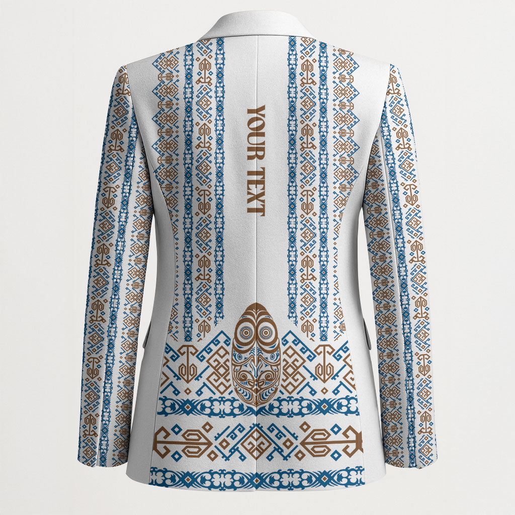 Personalised Papua New Guinea Bird Ethnic Blazer Papuan Batik Inspired Pattern