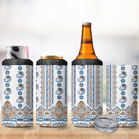 Papua New Guinea Bird Ethnic 4 in 1 Can Cooler Tumbler Papuan Batik Inspired Pattern