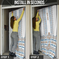 Personalised Papua New Guinea Bird Ethnic Door Cover Papuan Batik Inspired Pattern