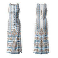 Personalised Papua New Guinea Bird Ethnic Family Matching Tank Maxi Dress and Hawaiian Shirt Papuan Batik Inspired Pattern