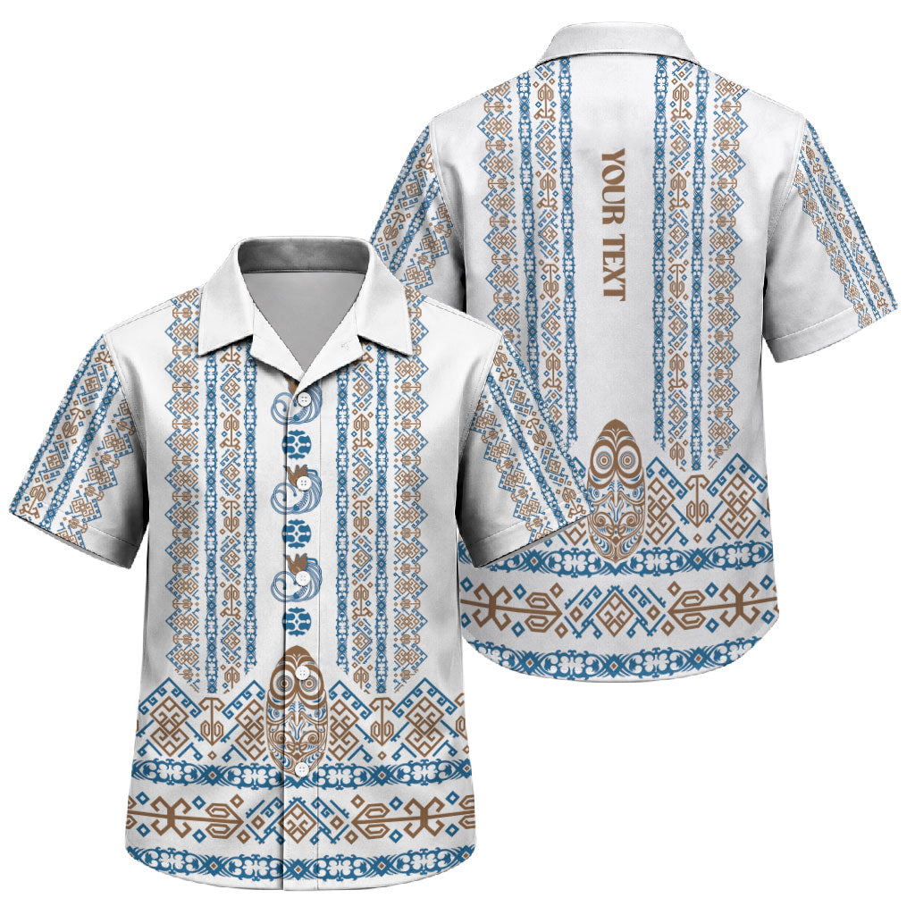 Personalised Papua New Guinea Bird Ethnic Family Matching Tank Maxi Dress and Hawaiian Shirt Papuan Batik Inspired Pattern