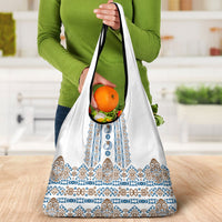 Papua New Guinea Bird Ethnic Grocery Bag Papuan Batik Inspired Pattern