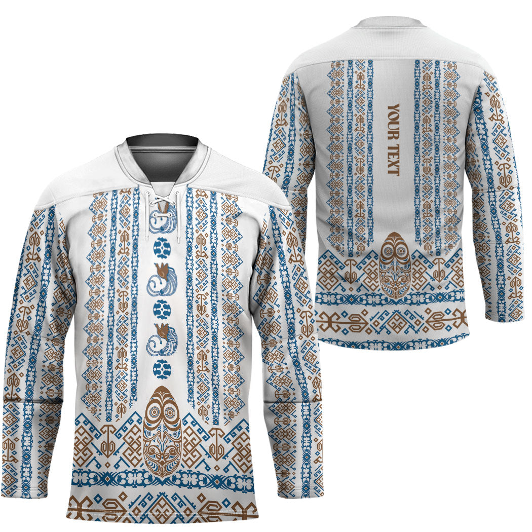 Personalised Papua New Guinea Bird Ethnic Hockey Jersey Papuan Batik Inspired Pattern