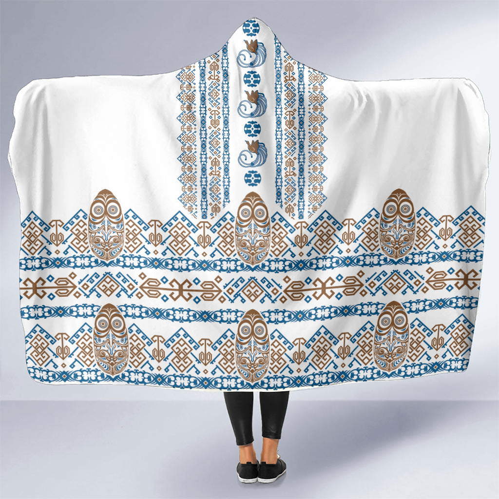 Papua New Guinea Bird Ethnic Hooded Blanket Papuan Batik Inspired Pattern