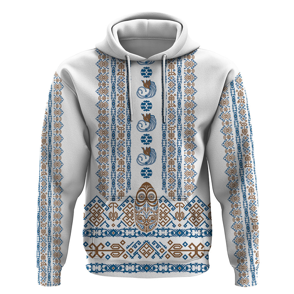 Personalised Papua New Guinea Bird Ethnic Hoodie Papuan Batik Inspired Pattern