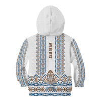 Personalised Papua New Guinea Bird Ethnic Kid Hoodie Papuan Batik Inspired Pattern