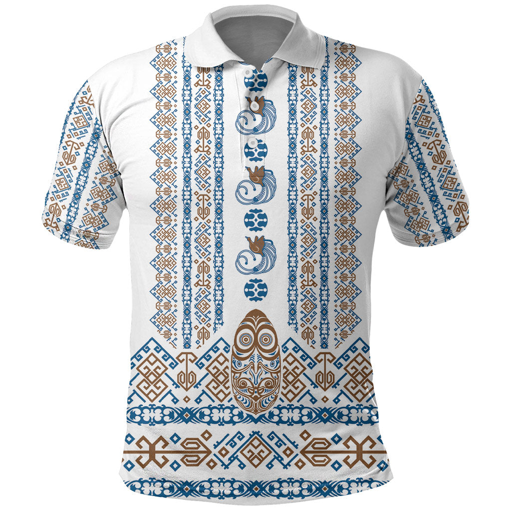 Personalised Papua New Guinea Bird Ethnic Polo Shirt Papuan Batik Inspired Pattern