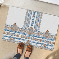 Papua New Guinea Bird Ethnic Rubber Doormat Papuan Batik Inspired Pattern