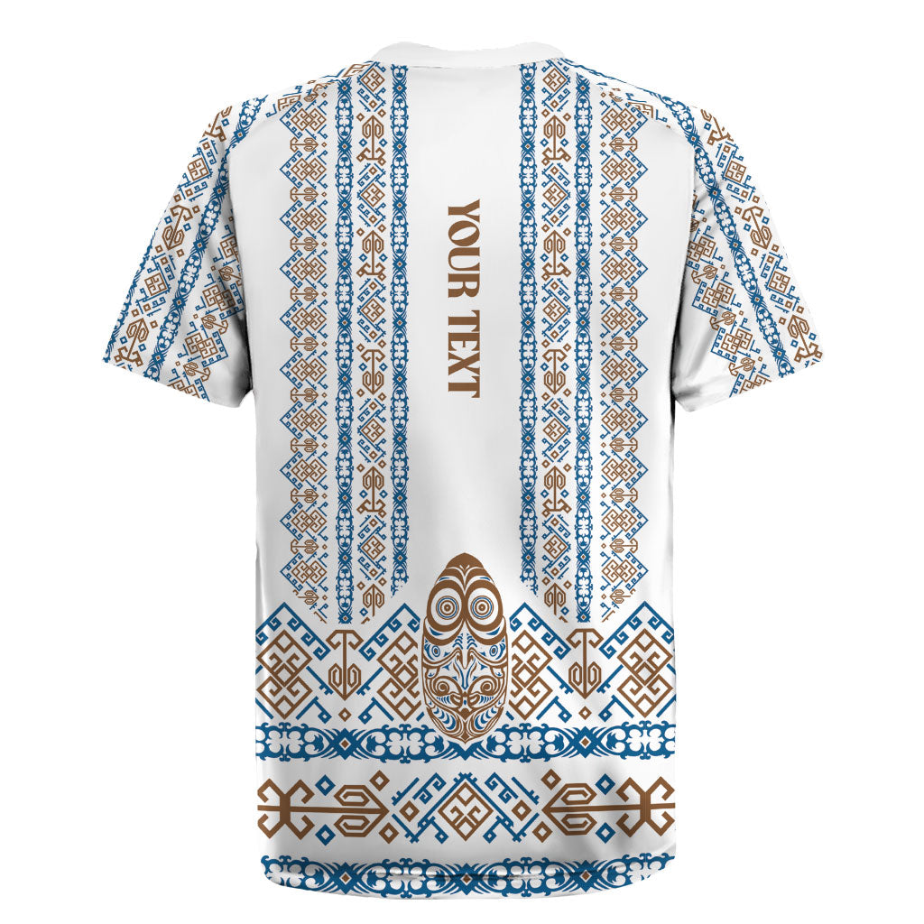 Personalised Papua New Guinea Bird Ethnic Rugby Jersey Papuan Batik Inspired Pattern