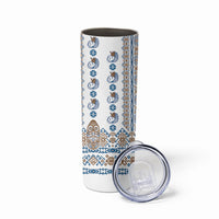 Papua New Guinea Bird Ethnic Skinny Tumbler Papuan Batik Inspired Pattern