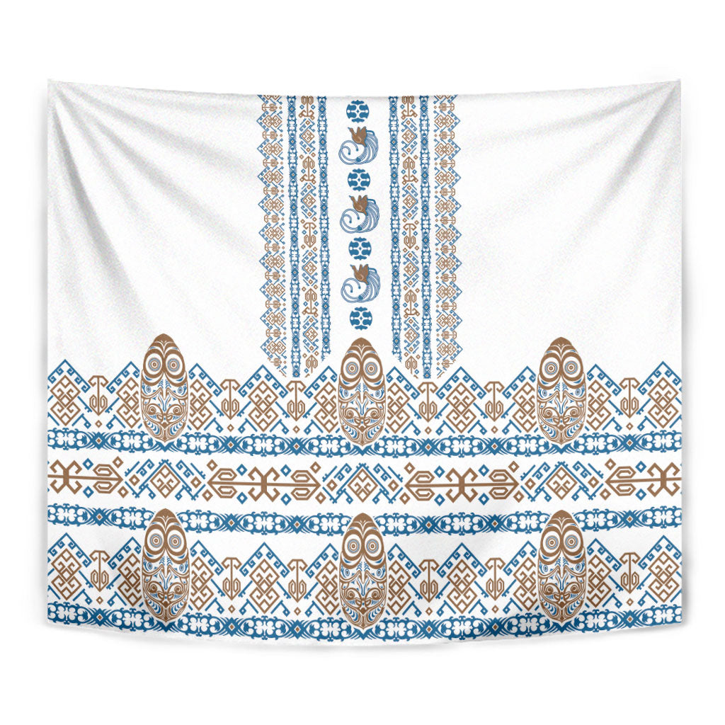Papua New Guinea Bird Ethnic Tapestry Papuan Batik Inspired Pattern