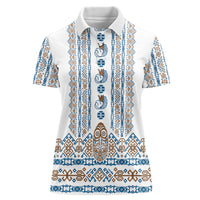 Personalised Papua New Guinea Bird Ethnic Women Polo Shirt Papuan Batik Inspired Pattern