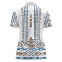Personalised Papua New Guinea Bird Ethnic Women Polo Shirt Papuan Batik Inspired Pattern