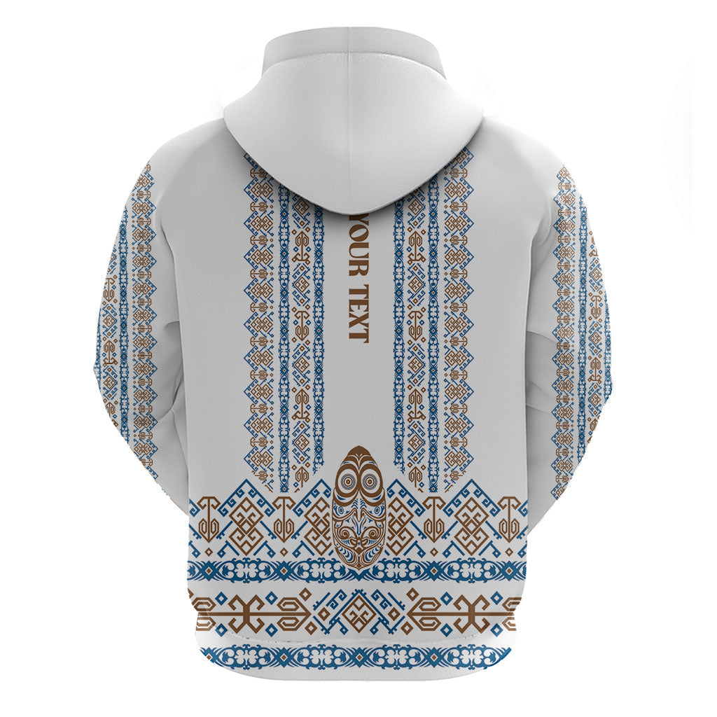 Personalised Papua New Guinea Bird Ethnic Zip Hoodie Papuan Batik Inspired Pattern