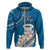 Bula Fiji Hoodie Kava Bowl Tapa Tribal LT9 Zip Hoodie Blue - Polynesian Pride