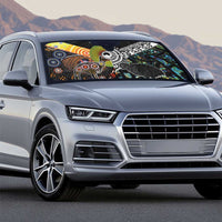 Australia New Zealand Personalised Auto Sun Shade Maori Aboriginal Art Style - Polynesian Pride