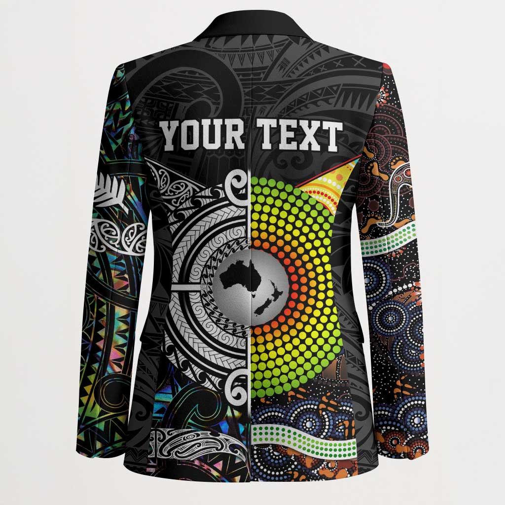 Australia New Zealand Personalised Blazer Maori Aboriginal Art Style LT9 - Polynesian Pride