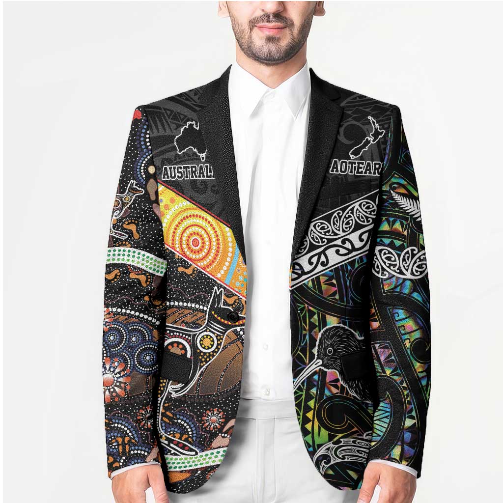 Australia New Zealand Personalised Blazer Maori Aboriginal Art Style LT9 - Polynesian Pride