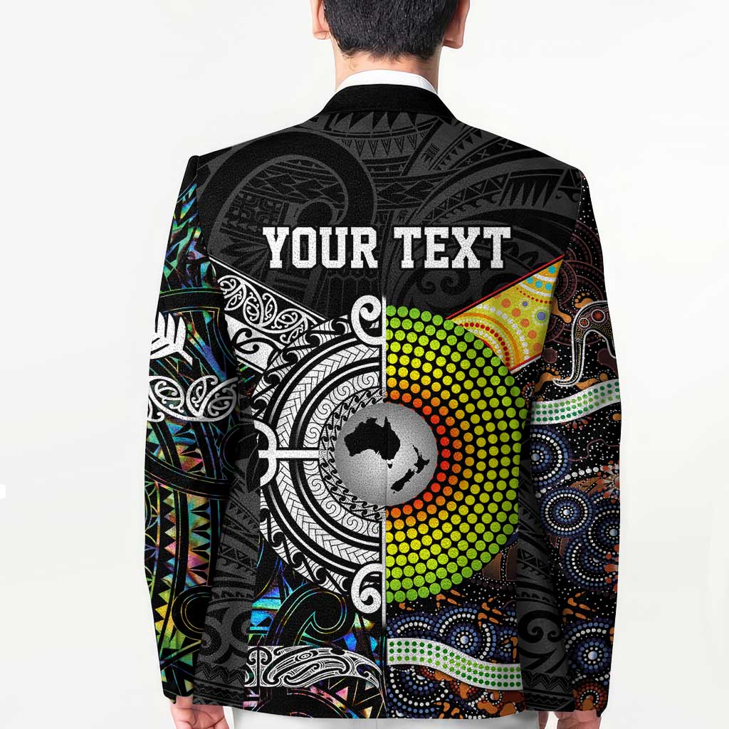 Australia New Zealand Personalised Blazer Maori Aboriginal Art Style LT9 - Polynesian Pride