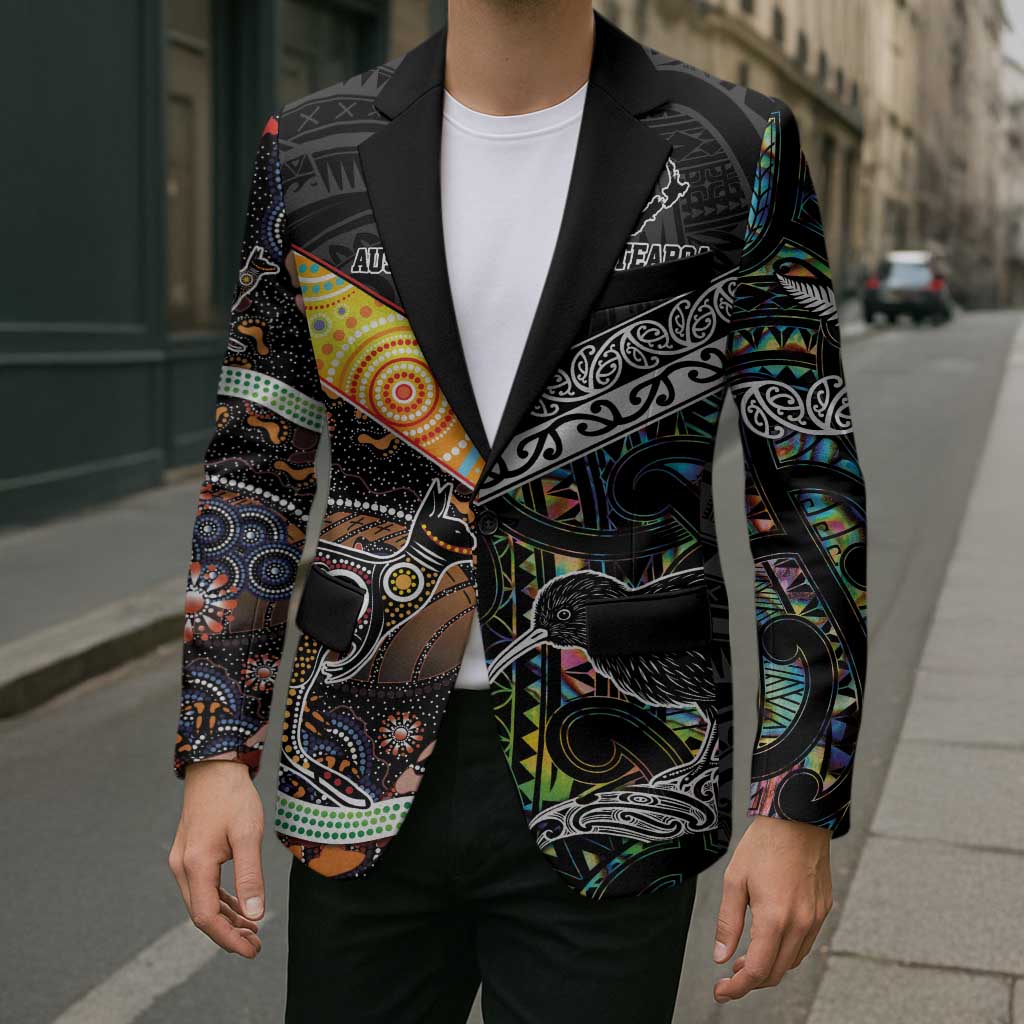 Australia New Zealand Personalised Blazer Maori Aboriginal Art Style LT9 - Polynesian Pride