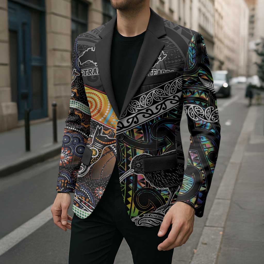 Australia New Zealand Personalised Blazer Maori Aboriginal Art Style LT9 - Polynesian Pride