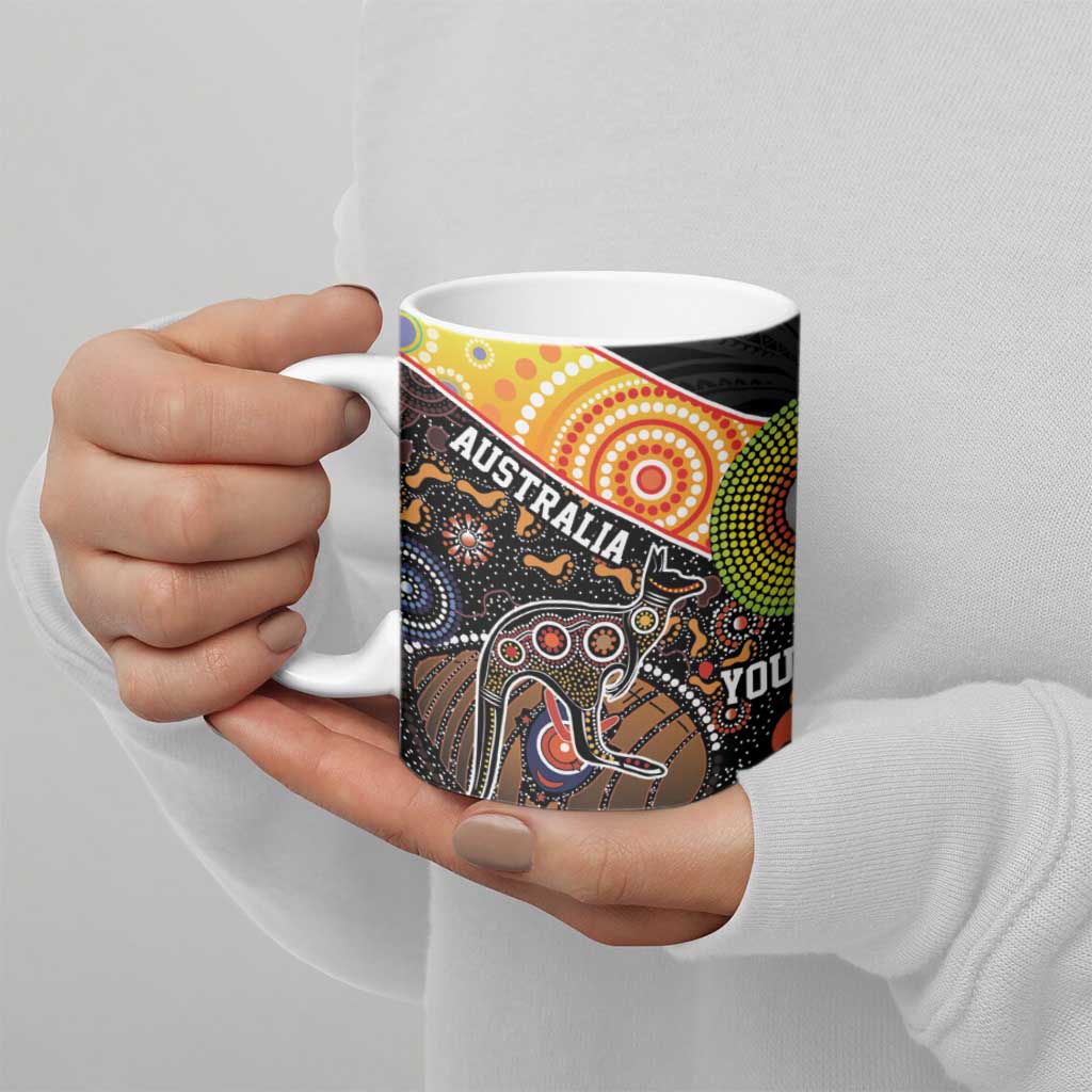 Australia New Zealand Personalised Ceramic Mug Maori Aboriginal Art Style - Polynesian Pride
