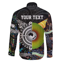 Personalised New Zealand and Australia Family Matching Puletasi and Hawaiian Shirt Maori Mix Aboriginal Art Style LT9 - Polynesian Pride