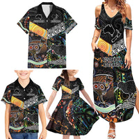 Personalised New Zealand and Australia Family Matching Summer Maxi Dress and Hawaiian Shirt Maori Mix Aboriginal Art Style LT9 - Polynesian Pride