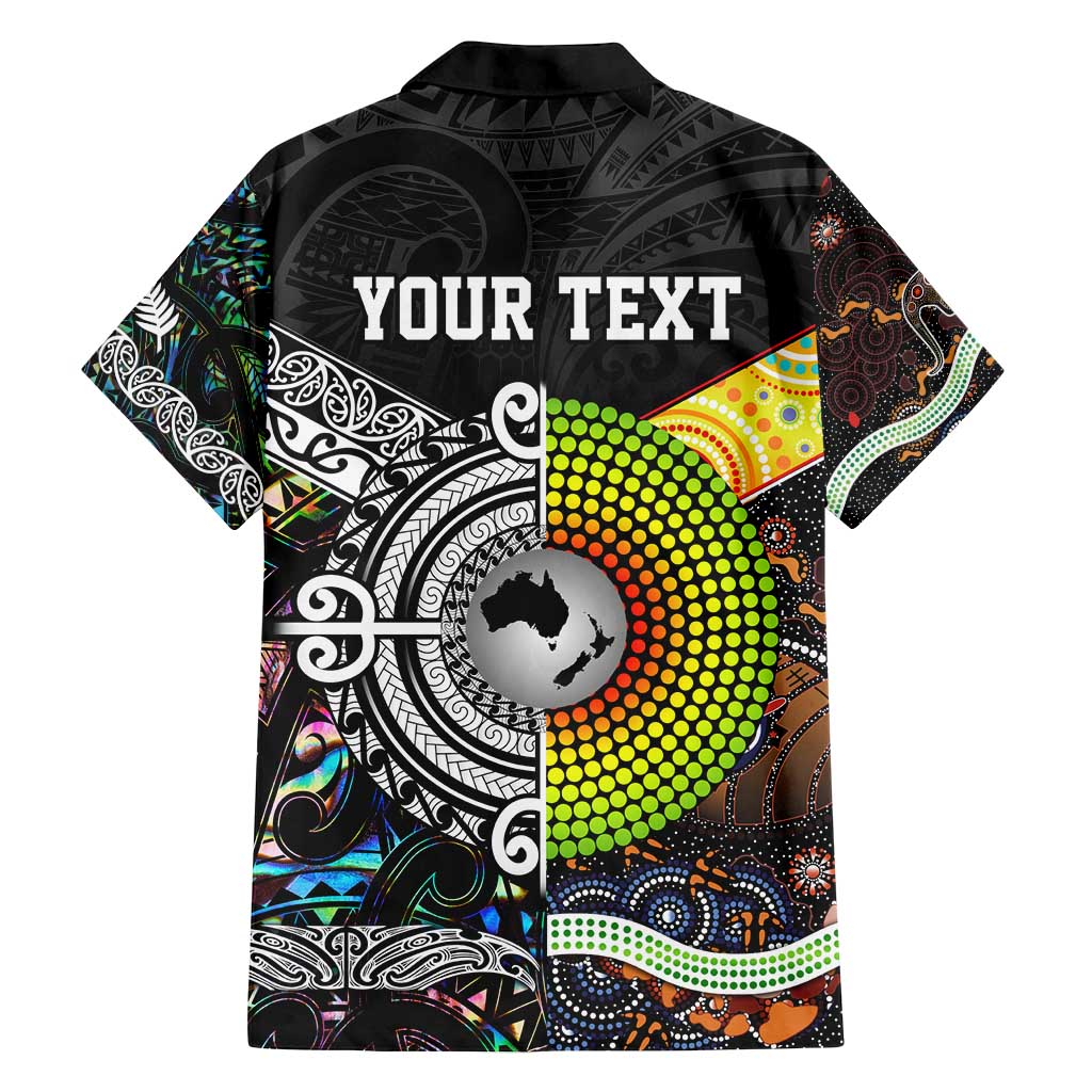 Personalised New Zealand and Australia Family Matching Tank Maxi Dress and Hawaiian Shirt Maori Mix Aboriginal Art Style LT9 - Polynesian Pride