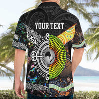 Personalised New Zealand and Australia Hawaiian Shirt Maori Mix Aboriginal Art Style LT9 - Polynesian Pride