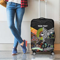 Personalised New Zealand and Australia Luggage Cover Maori Mix Aboriginal Art Style LT9 - Polynesian Pride