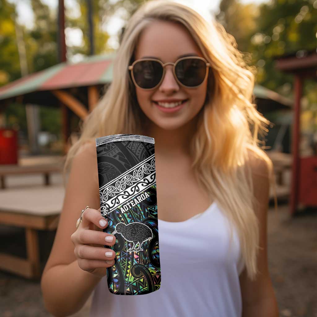 New Zealand and Australia Skinny Tumbler Maori Mix Aboriginal Art Style