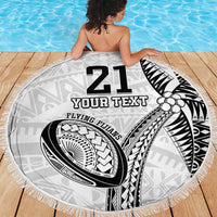 Custom Fiji Rugby Pacific Beach Blanket Polynesian Palm Tattoo
