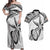 Custom Fiji Rugby Pacific Couples Matching Off Shoulder Maxi Dress and Hawaiian Shirt Polynesian Palm Tattoo