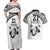 Custom Fiji Rugby Pacific Couples Matching Off Shoulder Maxi Dress and Hawaiian Shirt Polynesian Palm Tattoo