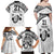 Custom Fiji Rugby Pacific Family Matching Off Shoulder Maxi Dress and Hawaiian Shirt Polynesian Palm Tattoo