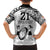 Custom Fiji Rugby Pacific Family Matching Off Shoulder Short Dress and Hawaiian Shirt Polynesian Palm Tattoo