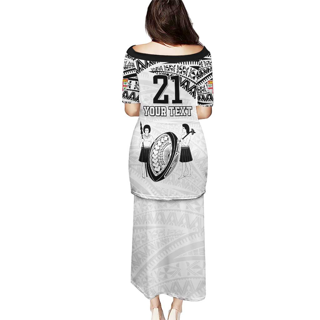 Custom Fiji Rugby Pacific Puletasi Polynesian Palm Tattoo