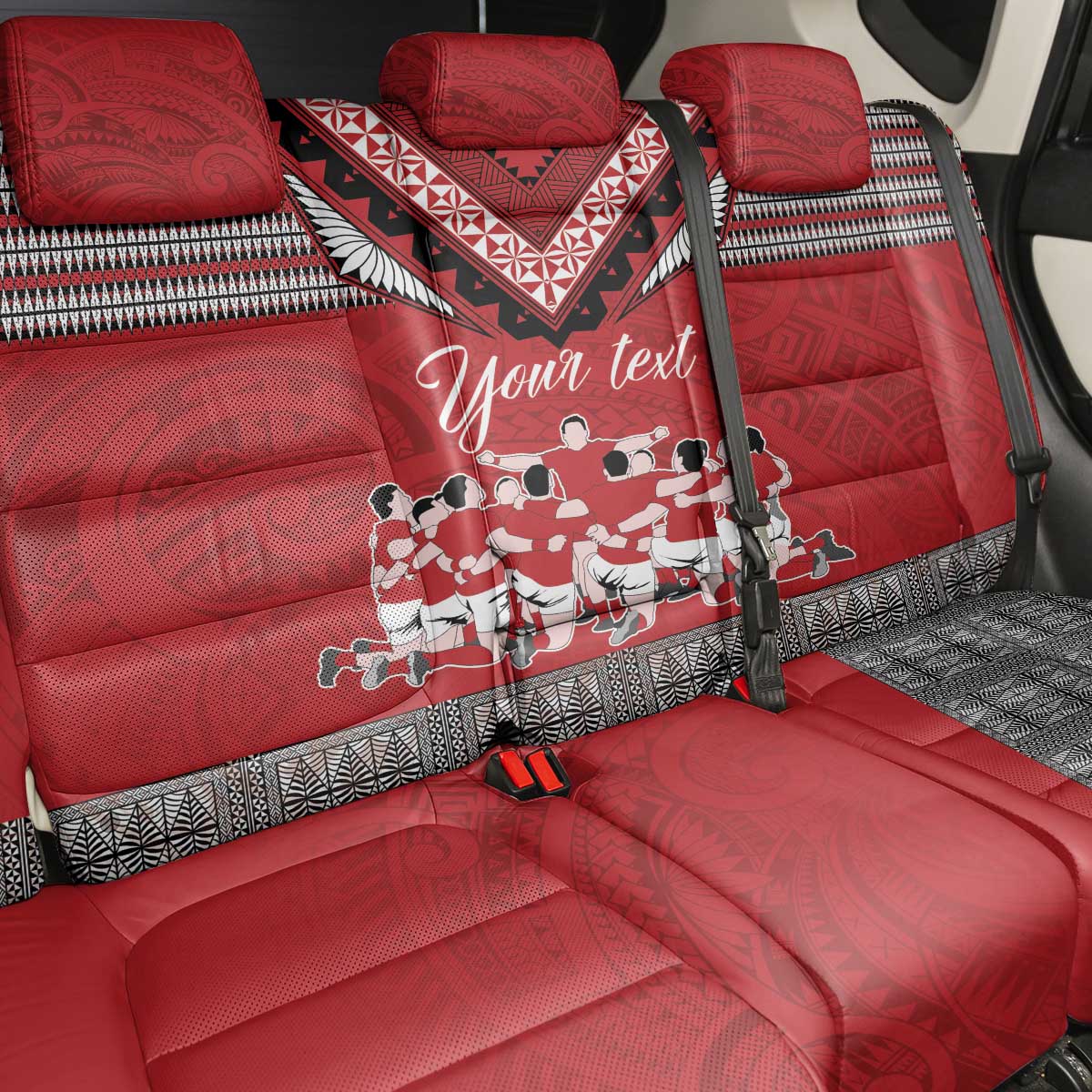 Personalised Tonga Rugby Pacific Back Car Seat Cover Ikale Tahi Sipi Tau