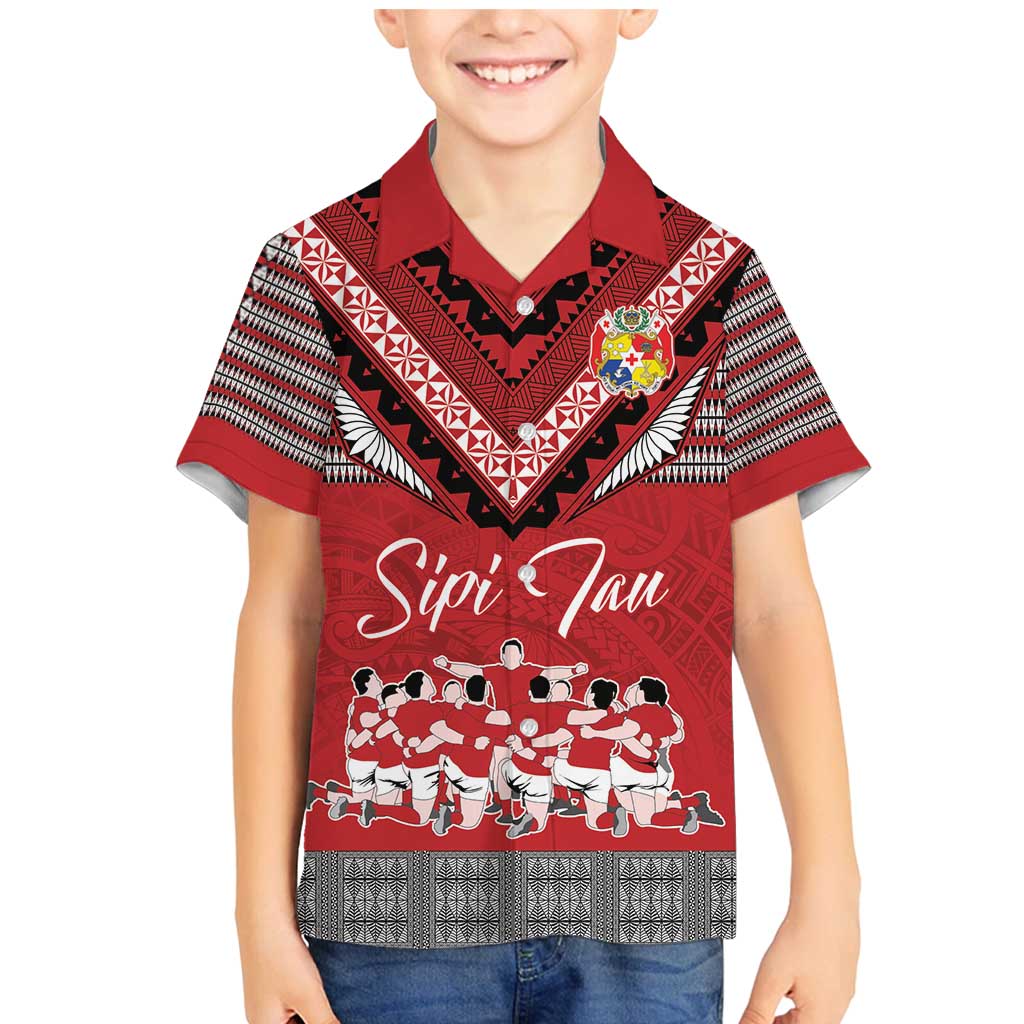 Personalised Tonga Rugby Pacific Family Matching Mermaid Dress and Hawaiian Shirt Ikale Tahi Sipi Tau