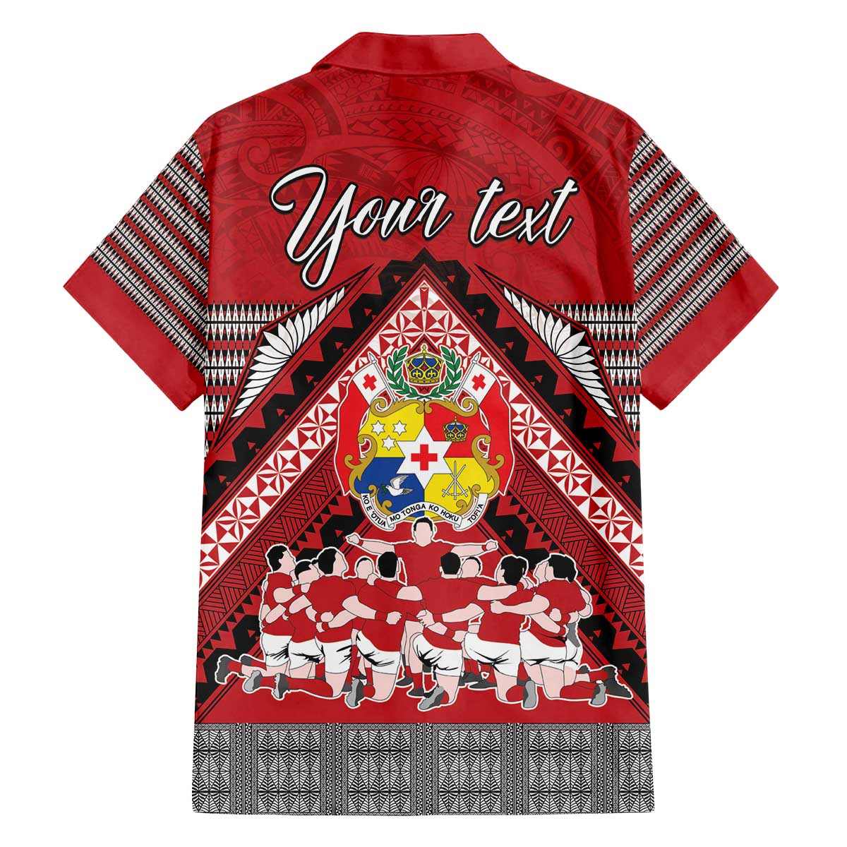 Personalised Tonga Rugby Pacific Family Matching Puletasi and Hawaiian Shirt Ikale Tahi Sipi Tau